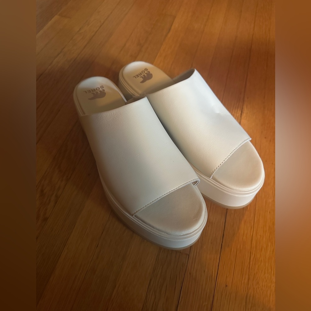 Sorel Dayspring Slide Sandal in Chalk White, Size 10, NWB